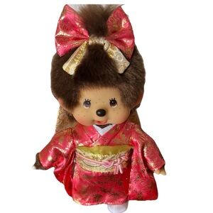 Monchhichi Girl Doll in Pink Kimono